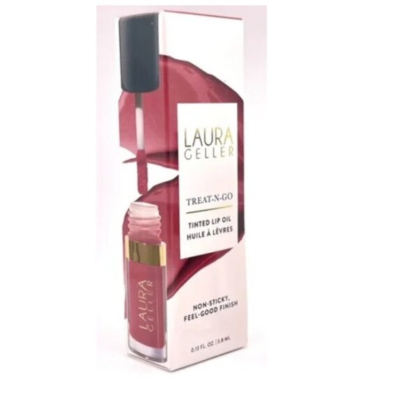 LAURA GELLER TREAT-N-GO* TINTED LIP OIL ~ TOP TIER (BARELY RED) NIB 3.8ml - Picture 2 of 10